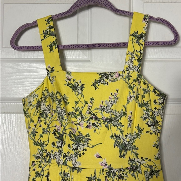 Alex Marie yellow floral midi sun dress size 4 Cotton Stretch cottage delicate - Picture 5 of 11